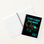 Gamer Retro Neon Monogrammed Notitieboek (Binnen)