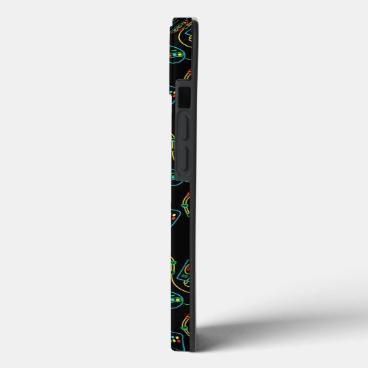 Gamer Retro Neon Patroon Case-Mate iPhone Case (Achterkant / Links)