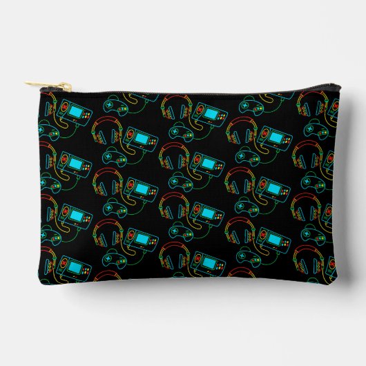Gamer Retro Neon Patroon Etui (Voorkant)