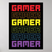 Gamer Retro Old School - Grappig videogamer, gamin Poster (Voorkant)