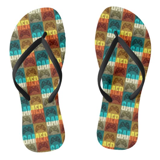 GAMER RETRO VIDEOSPELCONTROLLER TEENSLIPPERS (Voetbed)