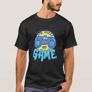 Gamer Routine Eat Sleep Games Herhalen T-shirt