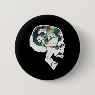 Gamer Schedel Grappige Video Gaming Mannen Jongens Ronde Button 5,7 Cm