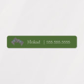 Gamer School Class Lunch Nom Numéro Étiquette (Design 1)