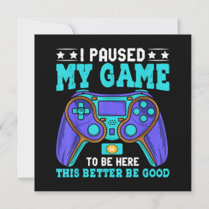 Gamer Shirt Boys Mannen Kinder Tieners pauzeerde m Save The Date