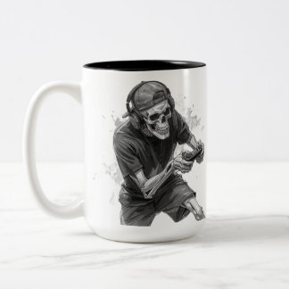 Gamer Skelet  Tweekleurige Koffiemok