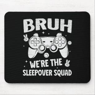 Gamer slaapfeestje voor jongens grappige broer sla muismat