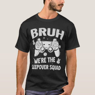 Gamer slaapfeestje voor jongens grappige broer sla t-shirt