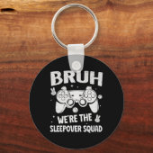 Gamer Sleepover Party For Boys Funny Bruh Slumber Sleutelhanger (Voorkant)