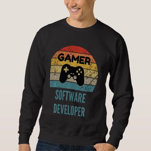 Gamer Software Developer  60s 70s Gaming Trui (Voorkant)