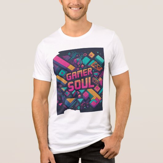 Gamer soul Tri-Blend shirt (Voorkant)