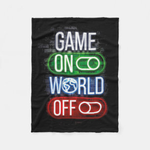 Gamer spel op de wereld uit voor jongens en Mannen Fleece Deken