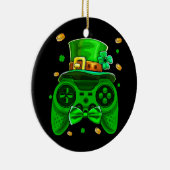 Gamer St Patricks Day Irish Controller Video Game Keramisch Ornament (Rechts)