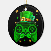Gamer St Patricks Day Irish Controller Video Game Keramisch Ornament (Links)