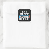 Gamer sticker. Grappige videogames Vierkante Sticker (Tas)