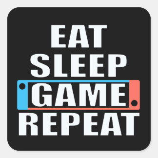 Gamer sticker. Grappige videogames Vierkante Sticker