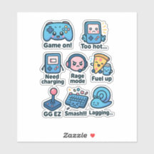 Gamer Sticker Pack op maat gesneden vinyl Stickers