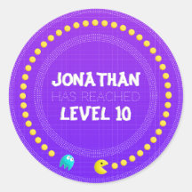 Gamer sticker voor verjaardagsspel op