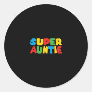 Gamer tante super tante grapjes gaming bijpassende ronde sticker