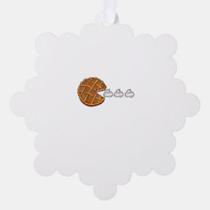 Gamer Thanksgiving pomkin Pie Eating Cream Gaming Ornament Kaart