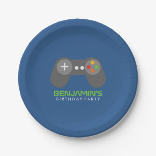 Gamer Thema Kids Verjaardagsfeestje Papieren Bordje