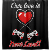 Gamer Valentijn Shower Curtain Douchegordijn (Voorkant)