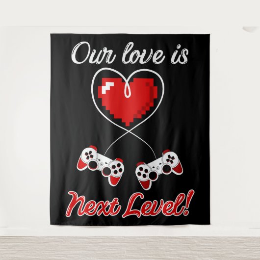 Gamer Valentijn Tapestry Wandkleed (Voorkant)