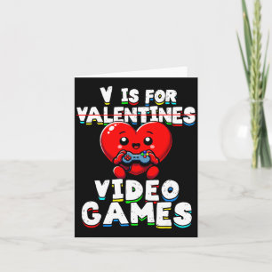 Gamer Valentijnskaarten V Voor Videogames Jongens Kaart