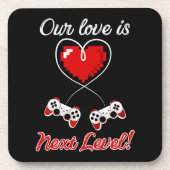 Gamer Valentine Cork-Backed Dessous de verre (Devant)