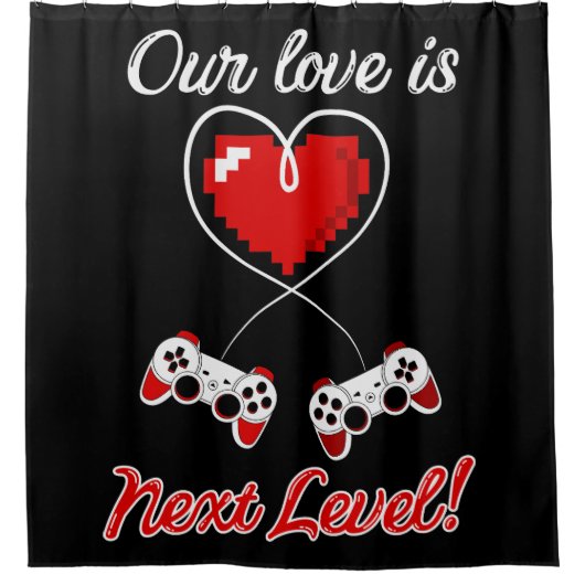 Gamer Valentine Douche rideau (Devant)