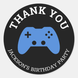 Gamer Video Game Party Dank u gepersonaliseerd Ronde Sticker