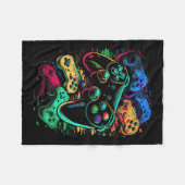 Gamer Videogame Controller 17 Fleece Deken (Voorkant (Horizontaal))