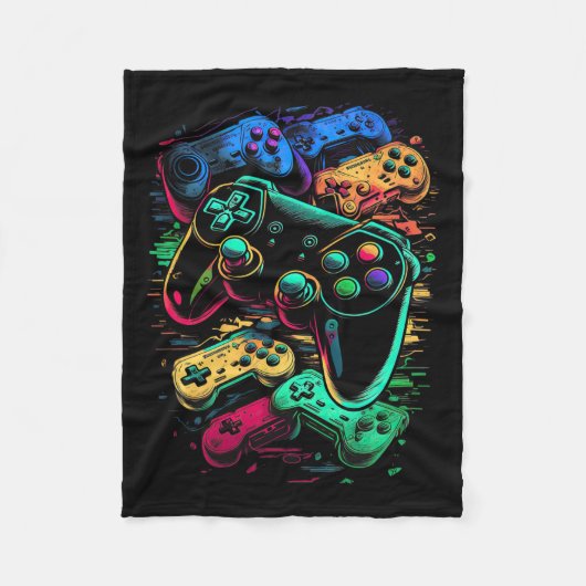 Gamer Videogame Controller 17 Fleece Deken (Voorkant)