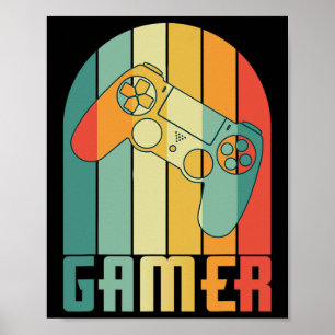 Gamer Videogame Lover Grappig Retro Gaming Poster
