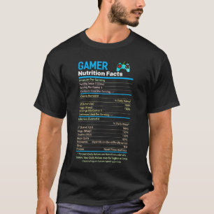Gamer voedingsfeiten Funny Gaming Gamer vriend T-shirt