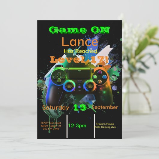 Gamer, Volgend niveau, Speler één, 17e videospel Kaart (Staand voorkant)
