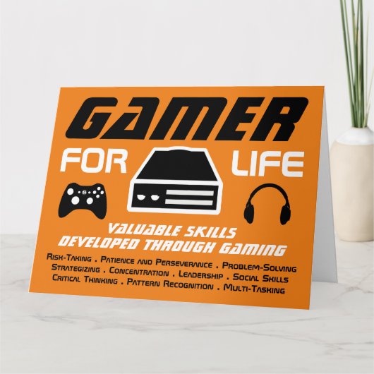 Gamer voor het leven kaart (Voorkant)