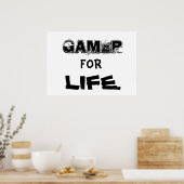 Gamer voor Life-poster Poster (Keuken)