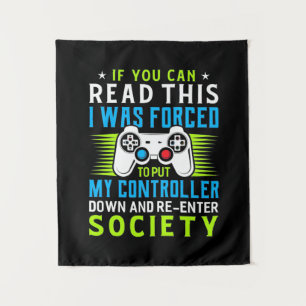 Gamer werd gedwongen mijn controller neer te legge wandkleed