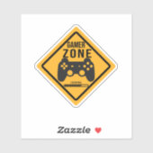 Gamer Zone Sign Sticker (Vel)