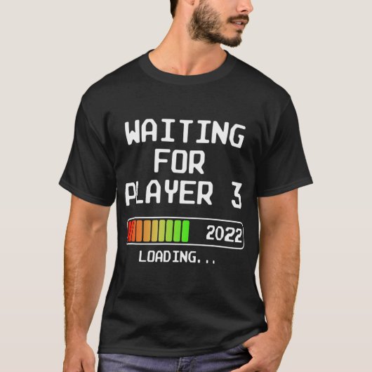 Gamer Zwangerschap Aankondiging 2022 Verwachte vad T-shirt (Voorkant)