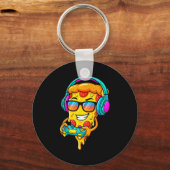 Gamer Zza Slice Video Gaming Boy Enthusiast Gamer  Sleutelhanger (Voorkant)
