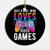 Gamercadeau | Alleen een meisje dat van videogames Keramisch Ornament (Voorkant)