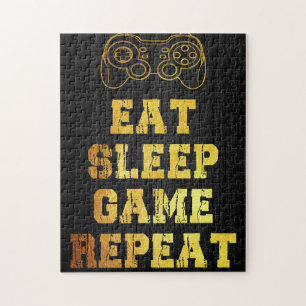 Gamercadeau Eat Sleep Game Repeats Legpuzzel