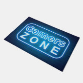 Gamercadeau | Gamers Zone Neon Deurmat (Schuin)