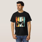 Gamercadeau | Vintage gamerretro T-shirt (Voorkant volledig)