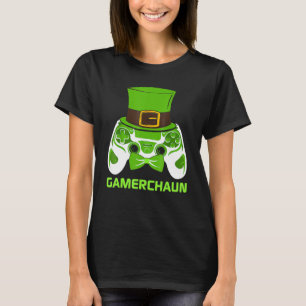 Gamerchaun Irish Gamer Paddys Mannen St Patrick Da T-shirt