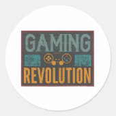 Gamerevolutie Ronde Sticker (Voorkant)