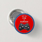 Gamerfeestattributen Ronde Button 3,2 Cm (Voorkant /achterkant)