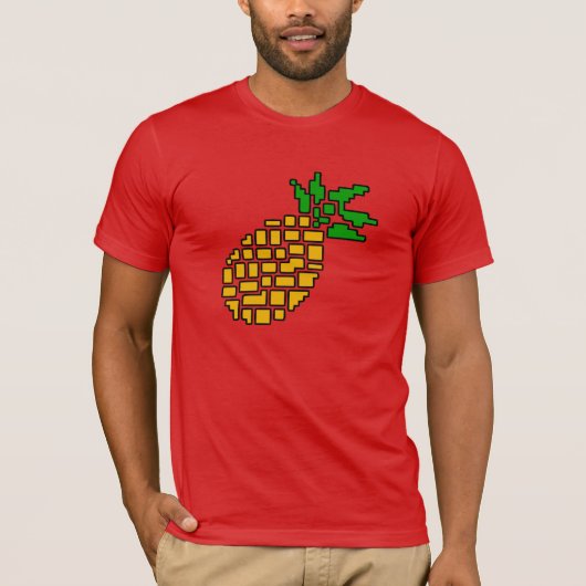 GamerFruit Mens Big Pineapple T-shirt (foncé) (Devant)